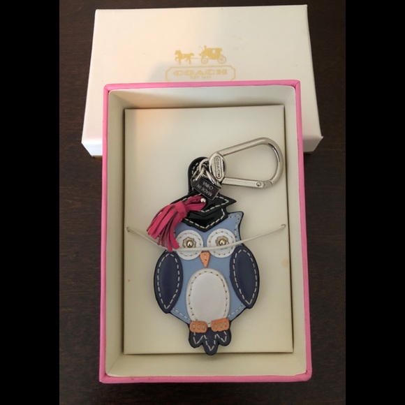 Coach Accessories - *RARE* NWT Coach Graduation Owl Keychain/Fob Coach Accessories - *RARE* NWT Coach Graduation Owl Keychain/Fob